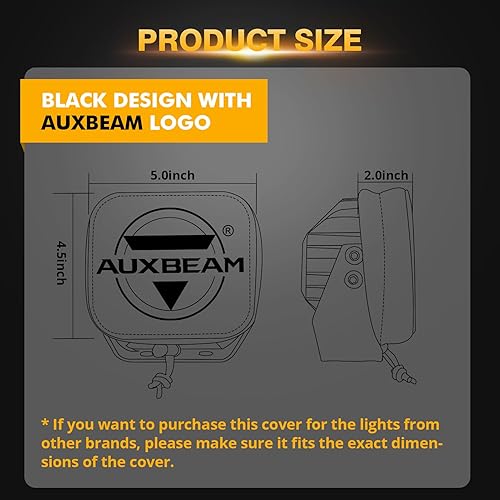 Miniatura 2 de Auxbeam XP-Ultra Series - Cubiertas protectoras de piel de 5 pulgadas para luces de cubo, protección de luz para todo terreno, cumple con la tapa de