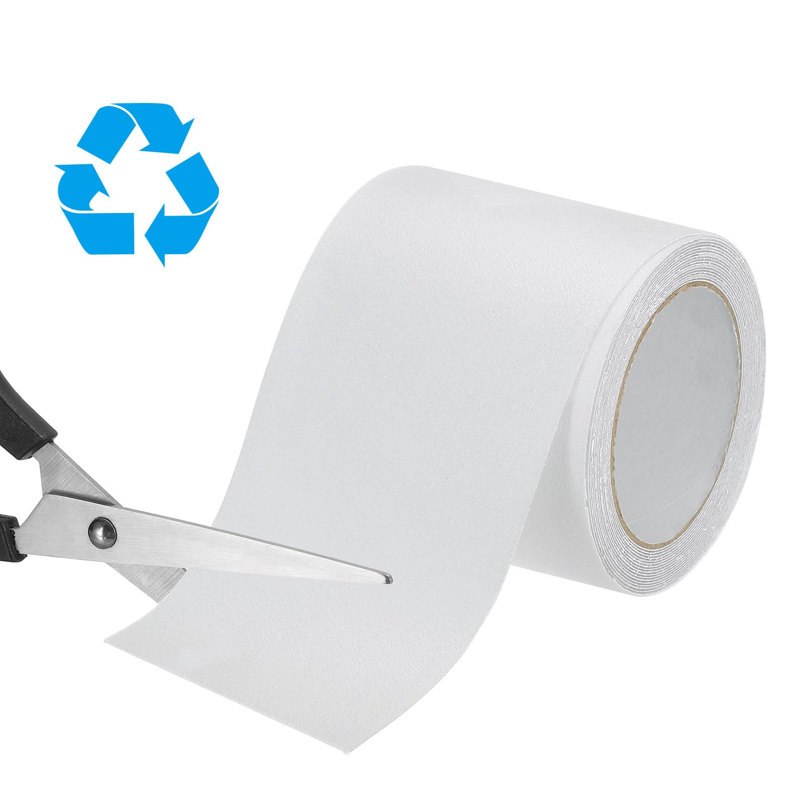 PATIKIL 4" x 16Ft Antiscivolo Nastro Antiscivolo Arancione Trasparente