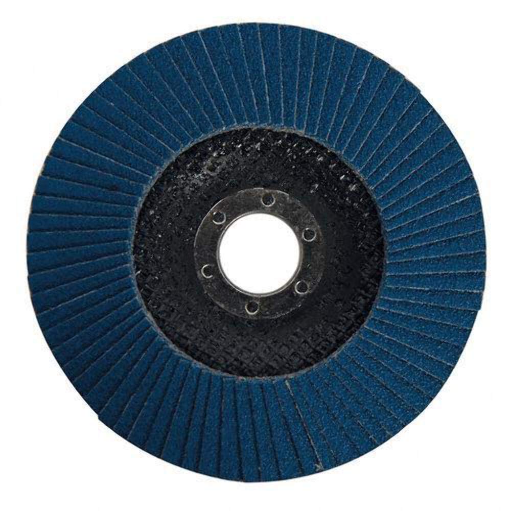 Silverline 763614 Zirconium Flap Disc, 100 mm 80 Grit