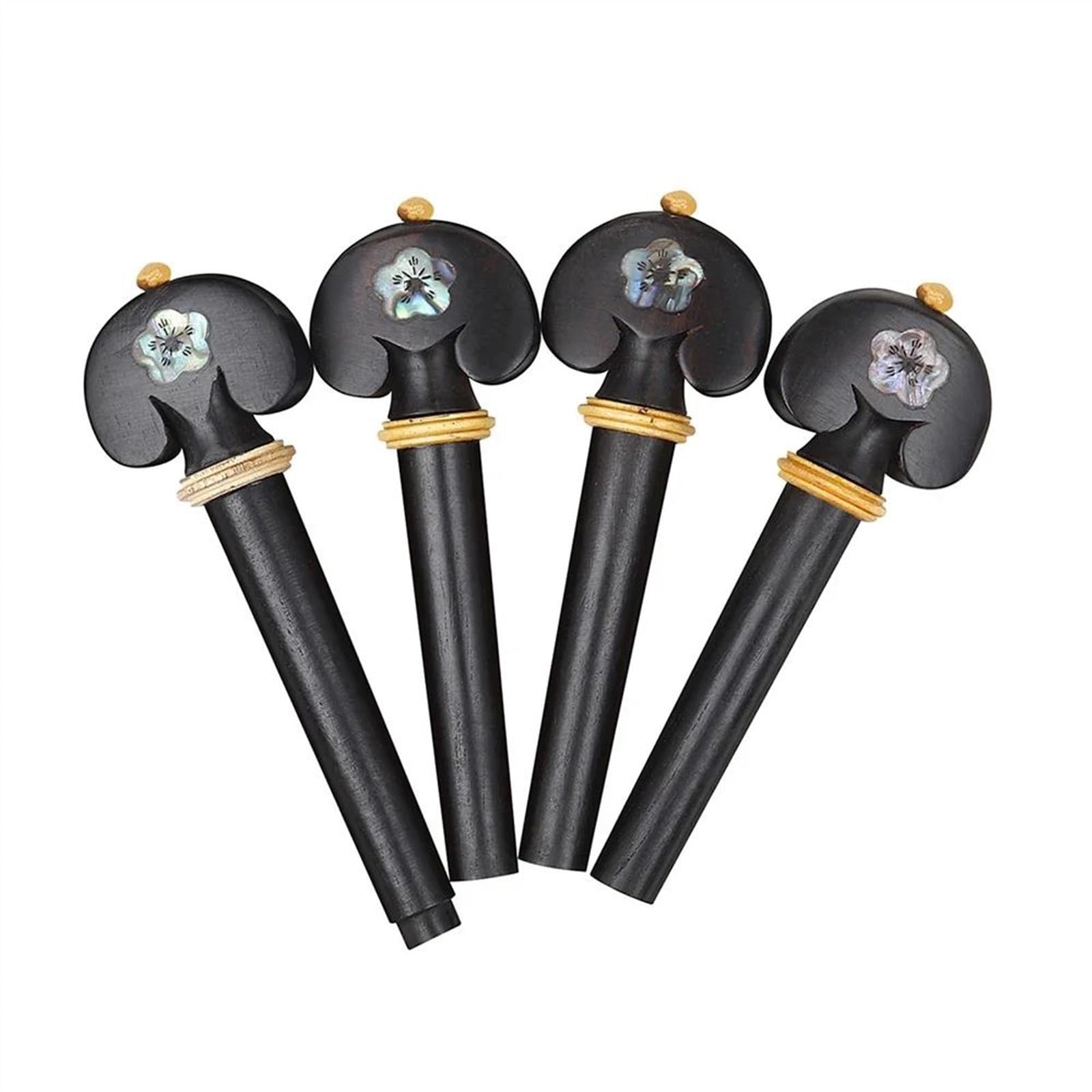 4 Pz Pioli Di Violino In Ebano Intagliato Pioli Di Violino Accordatori Manopole Foro Aperto Accessori Per Strumenti A Corda (Color : Abalone Shell)