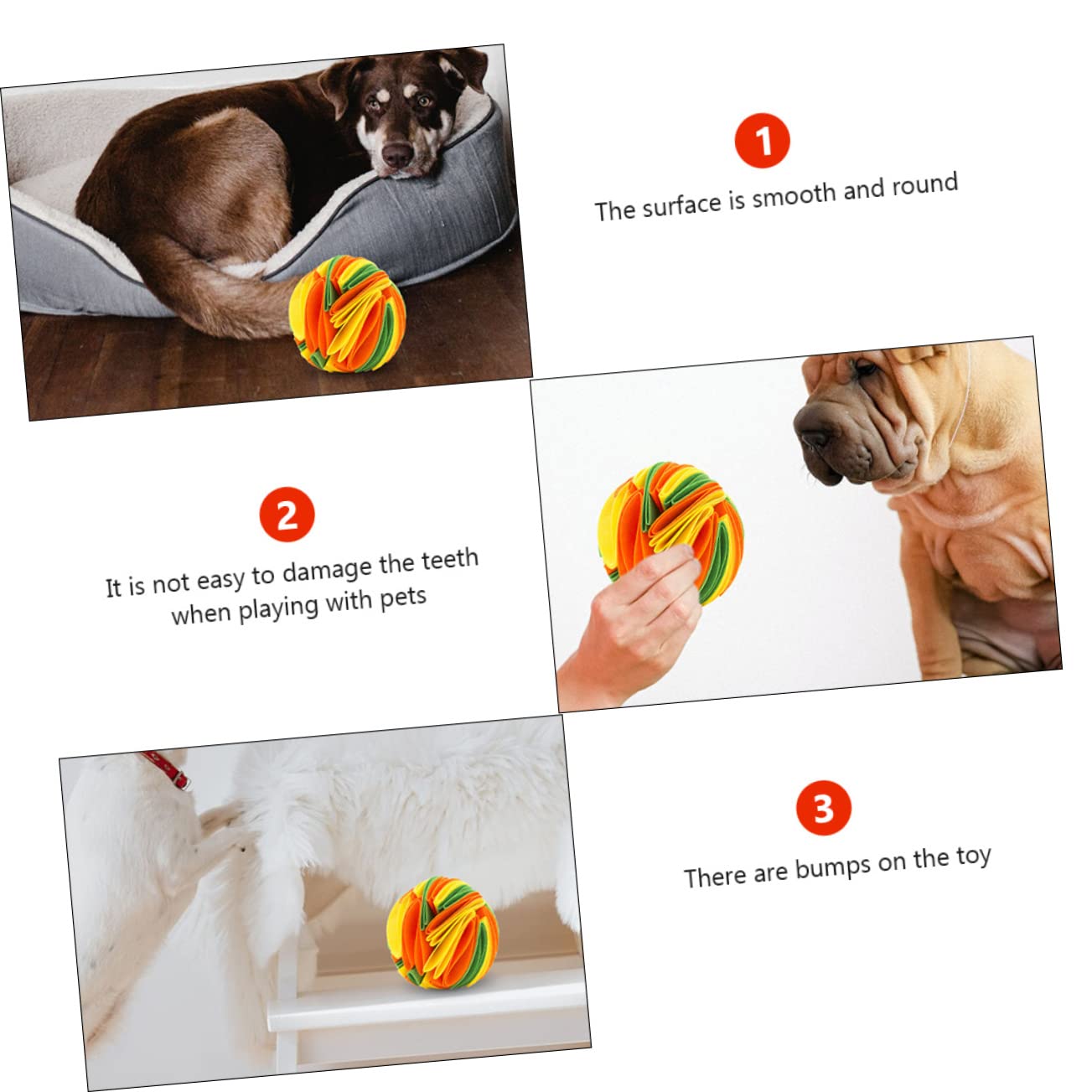 Sosoport 2piezas Juguete Interactivo para Perros Bola De Alimentación Lenta para Mascotas Juguete Colorido De Masticación y Ocio para Perros Pequeños y Medianos Limpieza y Estimulación