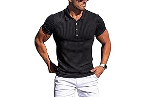 Cotosen Men's Slim Fit Muscle Polo Shirts