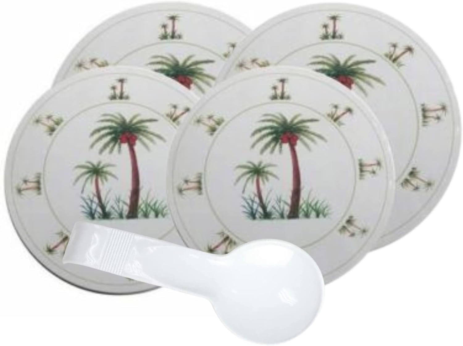 Electric Stove Burner Palm Trees Covers Set of 4 (2 Large