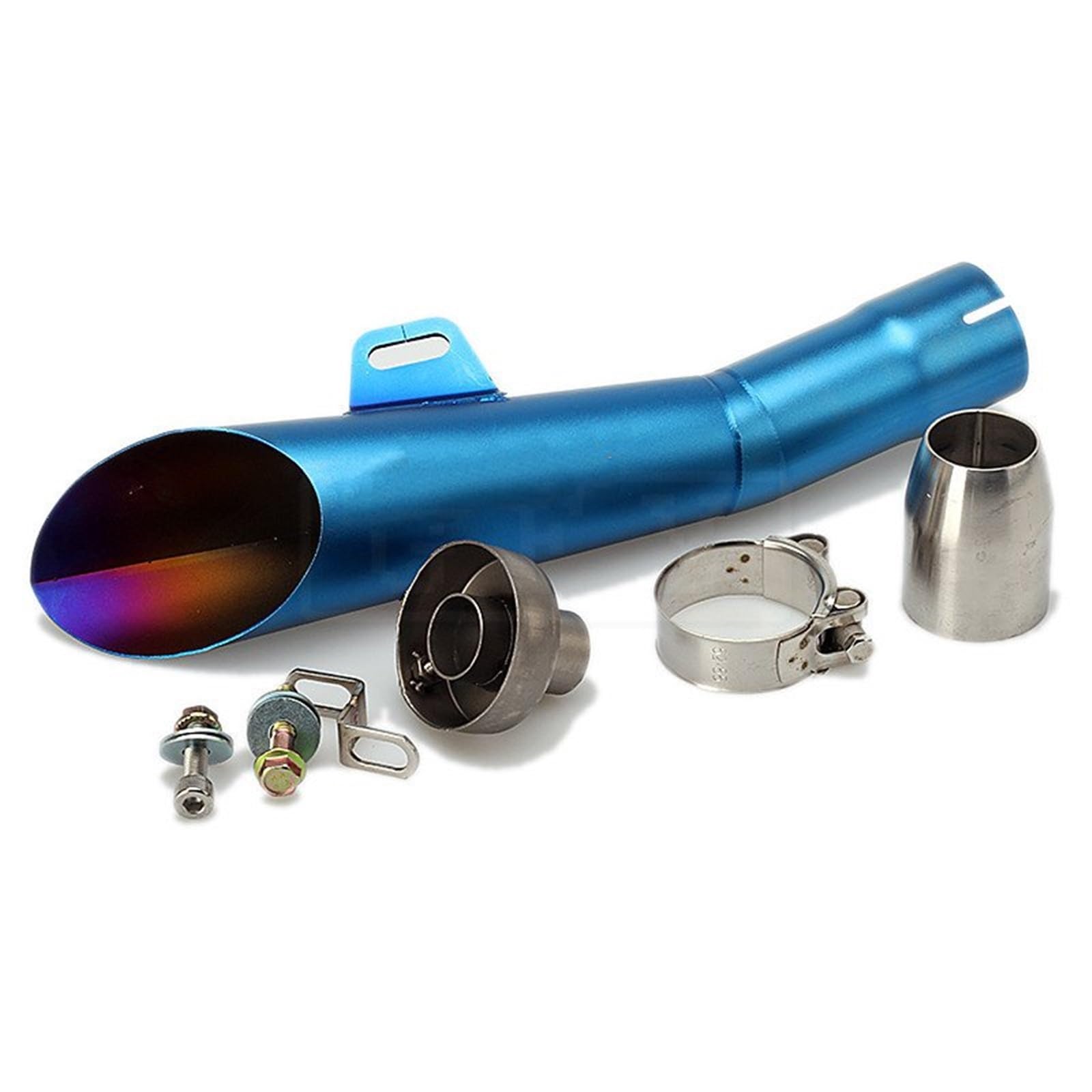 Marmitta Moto Silenziatore Tubo Modificato Motocross Scarico Universale Moto Tubo centrale scarico(Color:B)