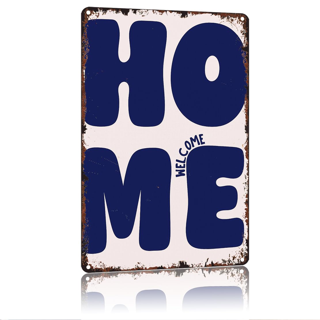peiyeety Welcome Home Funny 8x12 Inch Aluminum Vintage Metal Tin Signs-For Living Room Kitchen Bedroom Patio Porch Men'S Nest Wall Decor