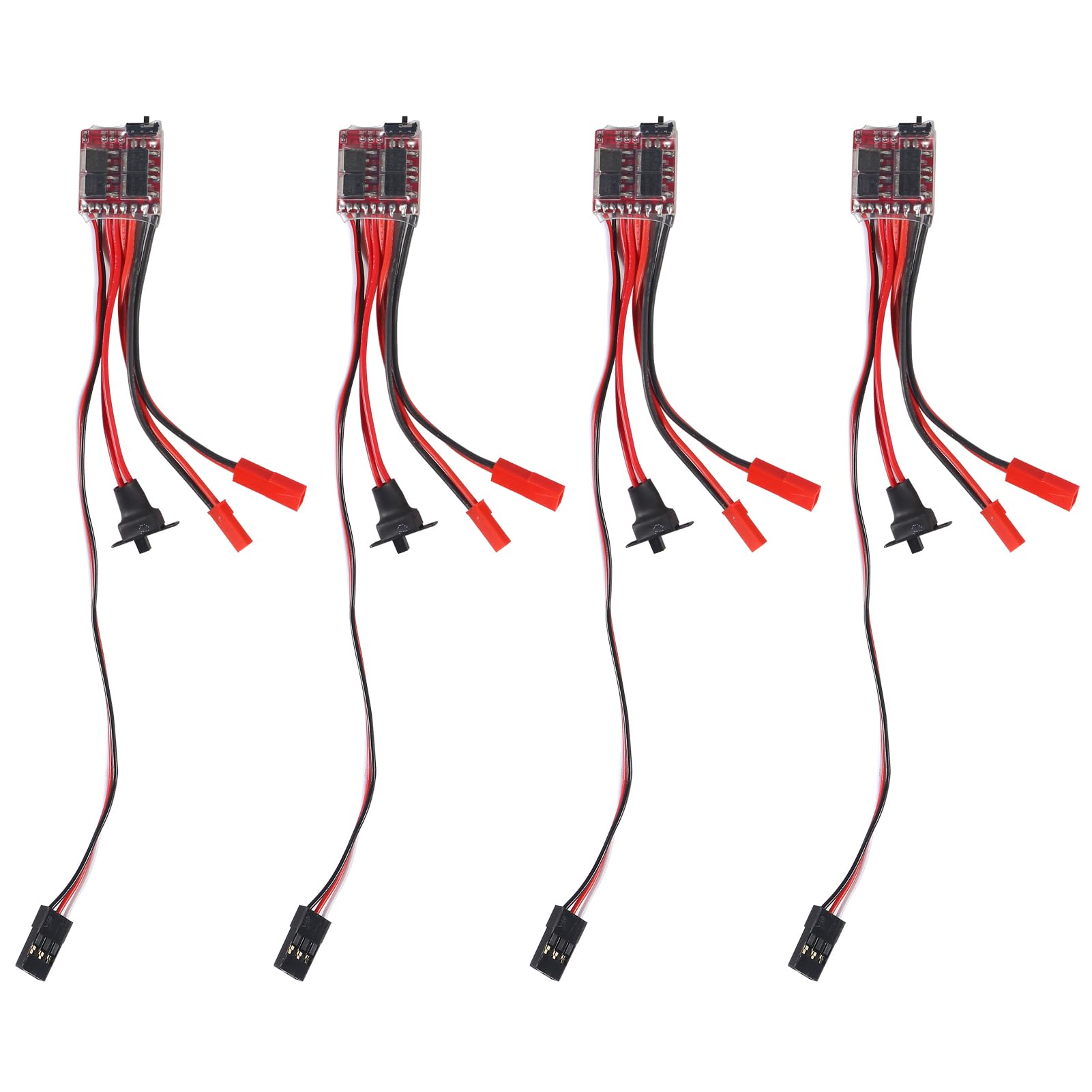 Mini 20A ESC Motor Speed RC ESC 2KHz Forward Reverse Brush Brake RC 2S for Controller Boat RC Car Tank (4pcs)