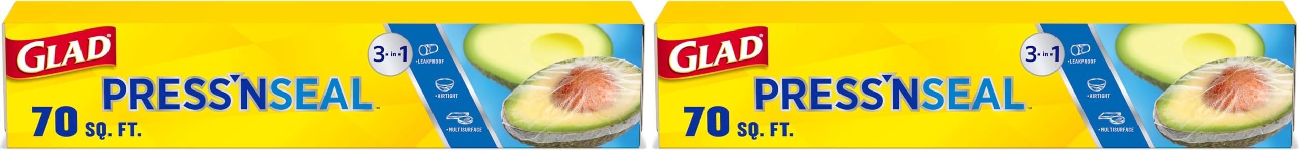 Press'n Seal Plastic Food Wrap | 70 Square Foot | Roll | Pack of 2
