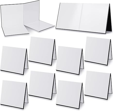 Zhanmai 10 Pcs Blank Game Board 18 x 18 Inches Quad Fold Dry Erase Make Your Own Game Board Folding Cardboard for School Classroom DIY Games Entertainment Activities