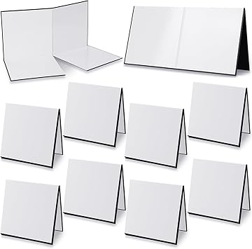 Zhanmai 10 Pcs Blank Game Board 18 x 18 Inches Quad Fold Dry Erase Make Your Own Game Board Folding Cardboard for School Classroom DIY Games Entertainment Activities