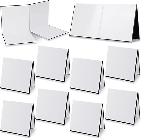 Zhanmai 10 Pcs Blank Game Board 18 x 18 Inches Quad Fold Dry Erase Make Your Own Game Board Folding Cardboard for School Classroom DIY Games Entertainment Activities