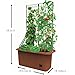 The Lakeside Collection Vegetable Planter with Wheels and Trellis - 58 Inch Self Watering