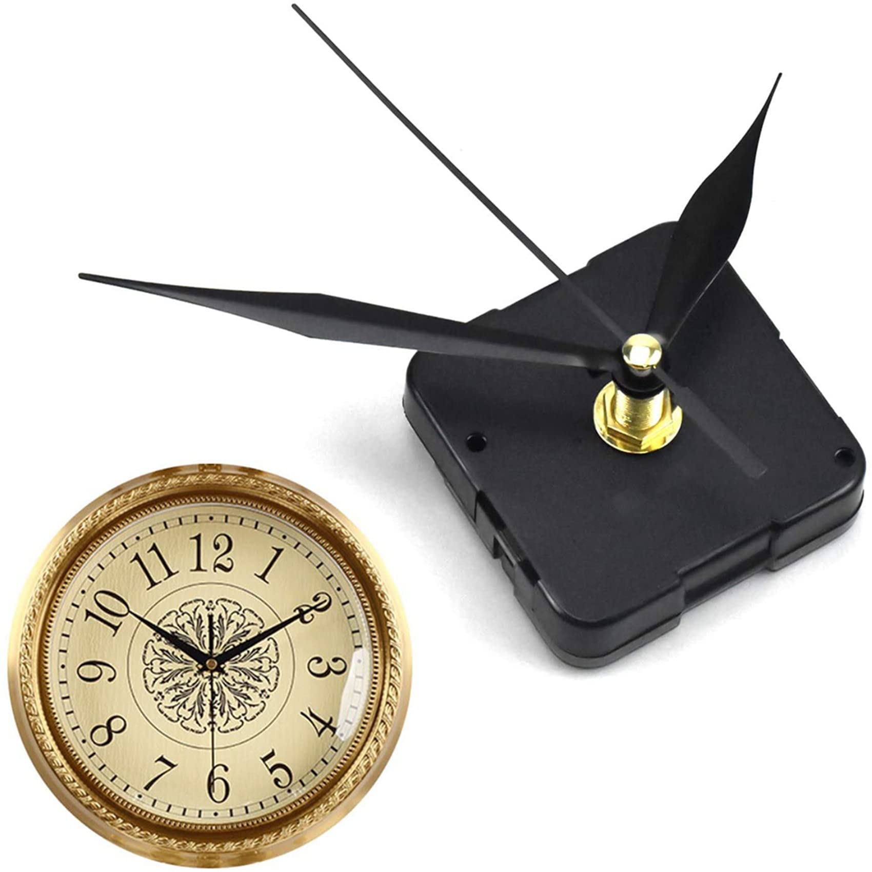 35 Ensembles de Mécanisme de Mouvement D'Horloge à Quartz, Mécanismes D'Horloge à Arbre Court Silencieux avec Aiguilles, Pièces de Mécanisme D'Horloge Murale