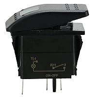 Vista 5 de Amarine Made Paquete de 2 interruptores basculantes LED impermeables de 12 V y 20 amperios para barco, SPST 3P, con luz (verde)