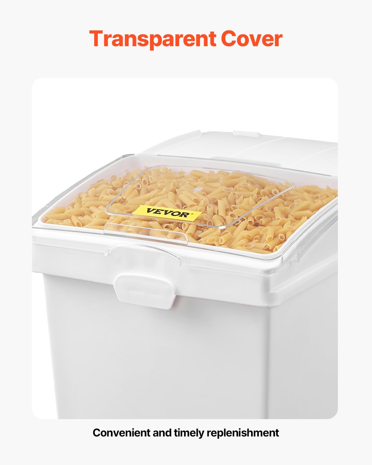VEVOR Contenitore per Conservazione del Riso Cibo per Animali Domestici 40 Litri 3 Pezzi, Contenitore per Ingredienti da Cucina Cereali Farina Contenitori per Alimenti con Ruote Coperchio Ermetico