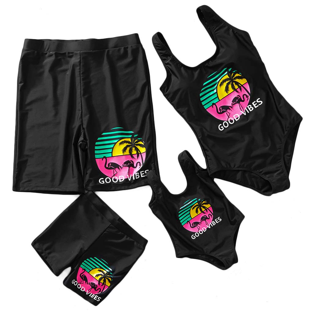 Mommy and Me Matching Swimwear One Piece Mother Daughter Monokini Bathing Beach Wear