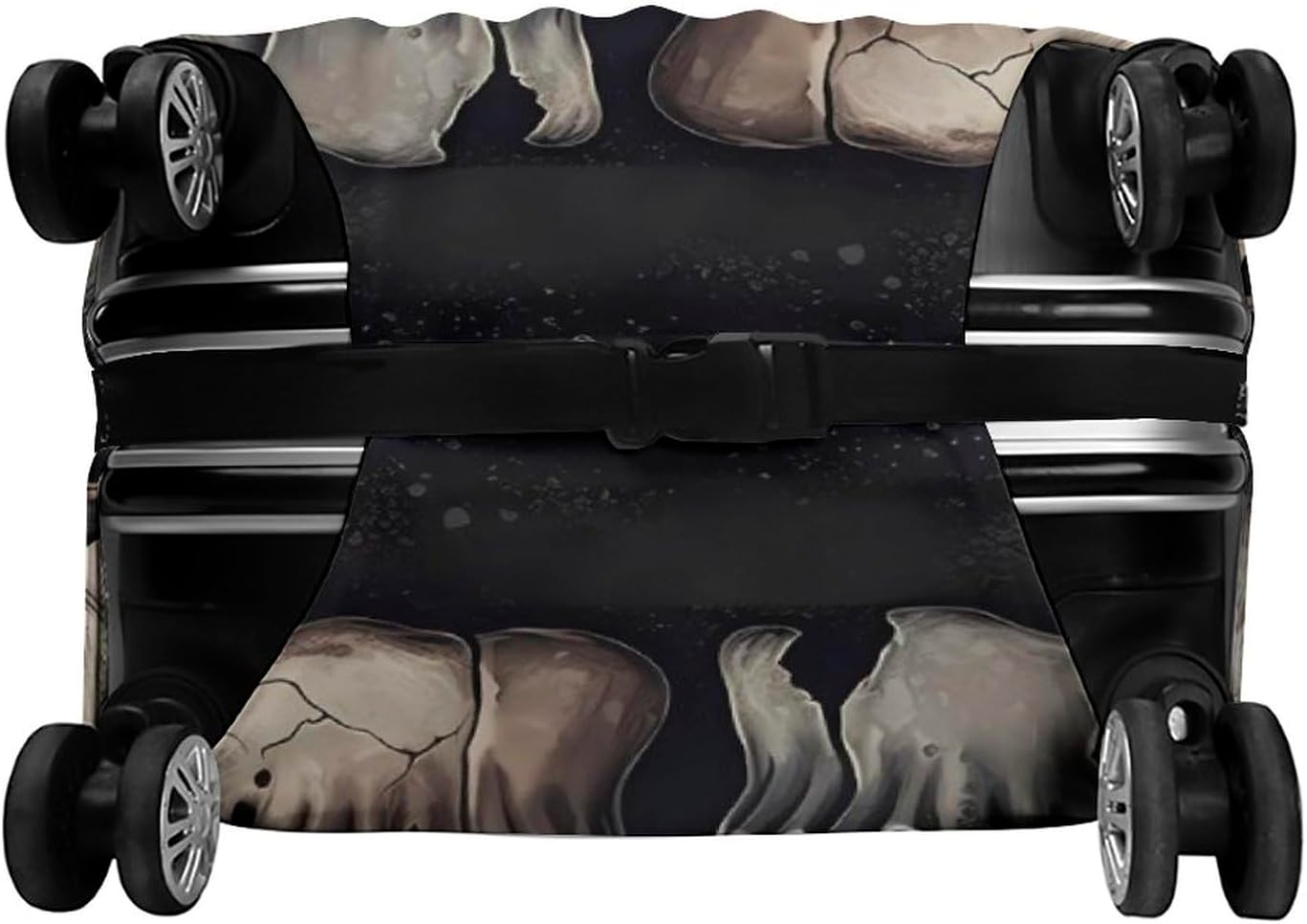 Skull Together Luggage Cover for Suitcase Tsa Approved Stylish Suitcase Covers Washable Stretch Suitcase Protector Anti-Scratch Travel Baggage Covers for 19-32 Inch Luggage