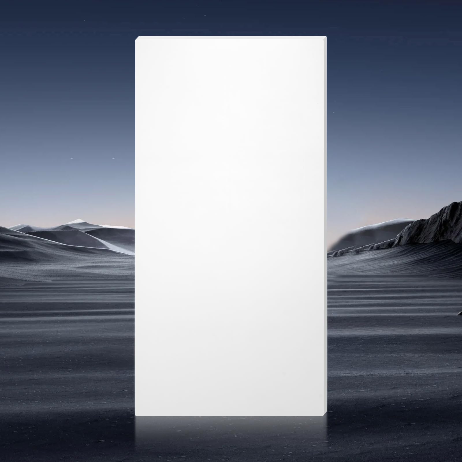 VEVOR Lámina de Plástico HDPE 1 Pieza Panel de Plástico de Polietileno Alta Densidad 610 x 1219 mm Grosor de 13 mm Personalizables para Manualidades, Equipos Industriales Alta Resistencia, Blanco