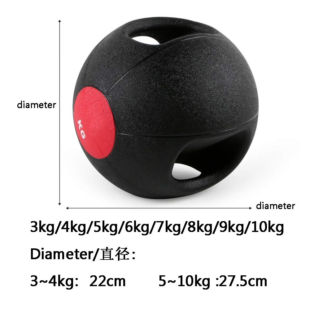 Palla mediche HUA Palla Medica in Gomma Piena, Palla Rimbalzante, Palla per L'equilibrio per L'allenamento della Forza per L'allenamento Muscolare di Tutto Il Corpo, 5kg/11lb