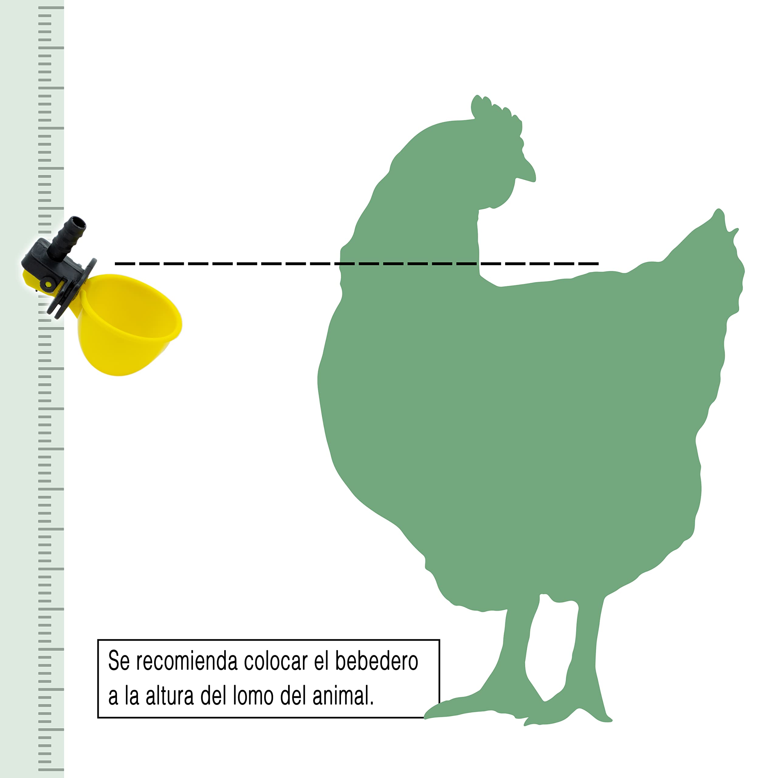 Bebederos Basculantes Tamaño Pequeño - Pack de 6 Bebederos Automáticos para Aves de Corral Otros Animales - Agua Siempre Limpia para Tus Mascotas