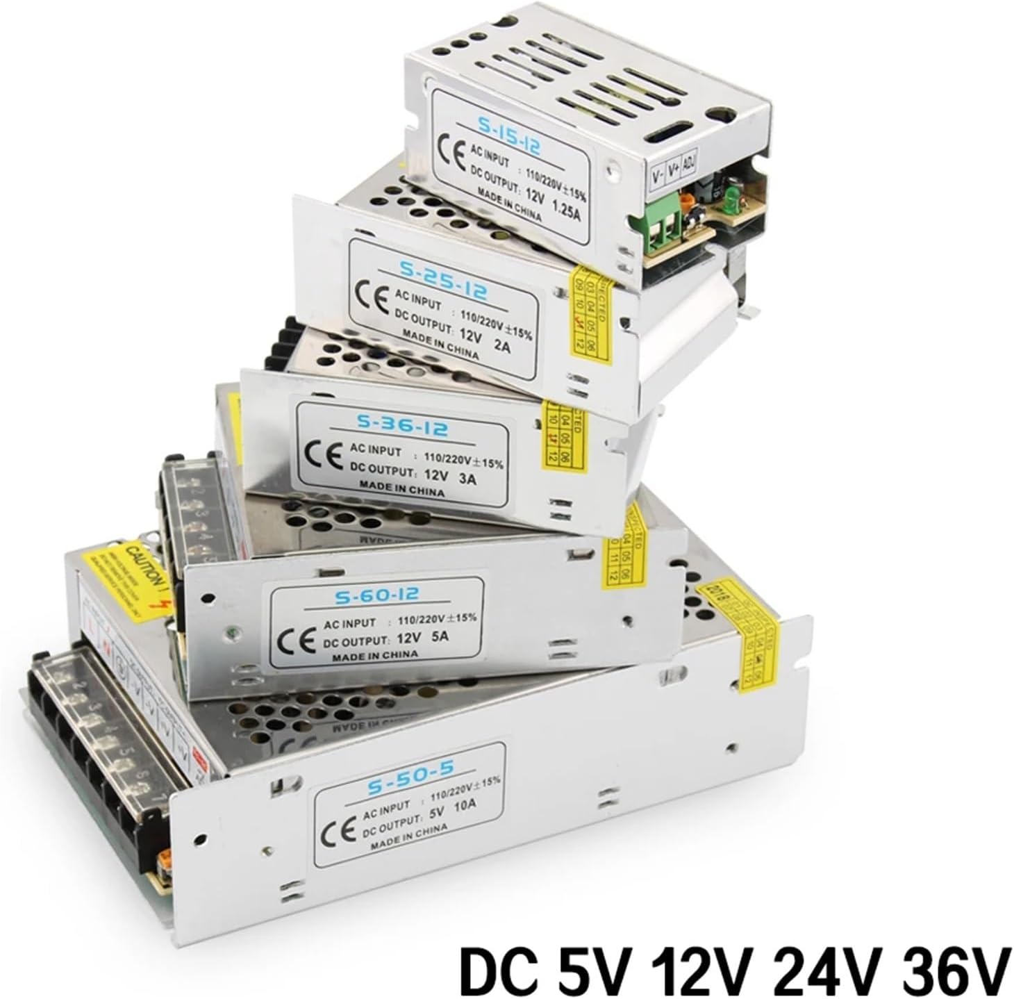1PCS 220V to 5V 12V 24V Power Supply 5V 12V 24V 36V 48V 1-60A Nutritional Transformer 220V to 12V Power Supply(1A)
