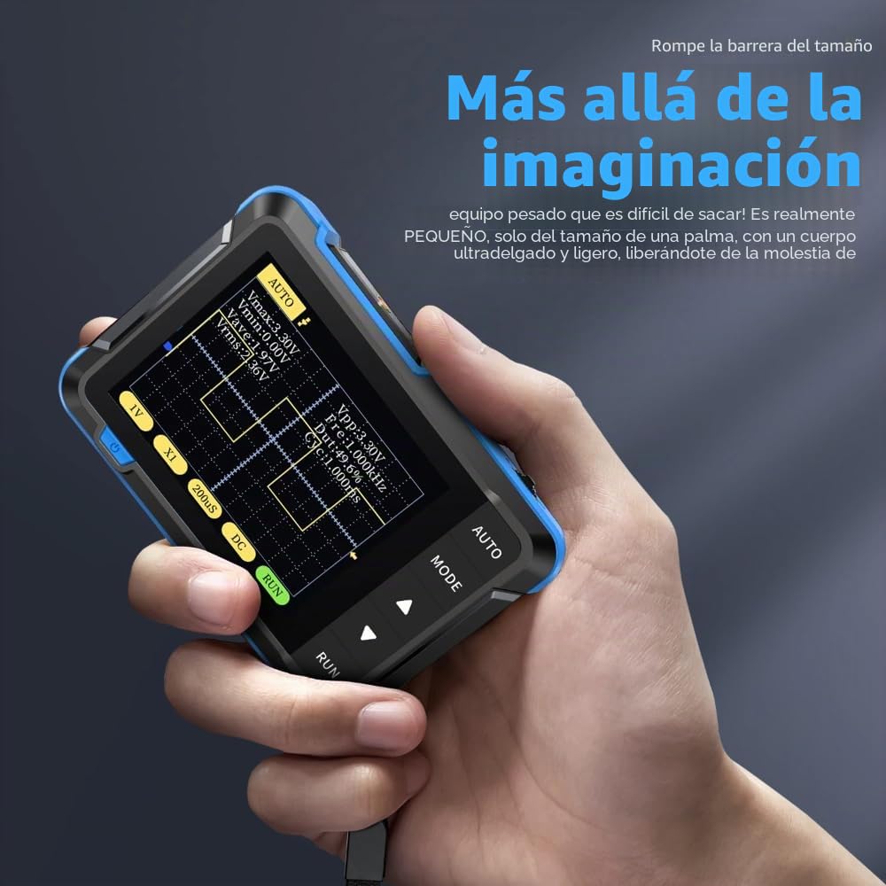 DollaTek DSO152 Mini osciloscopio digital manual 2,5 MSa/s 200 KHz Ancho de banda analógico 800 VPP Admite actualización de firmware Salida PWM