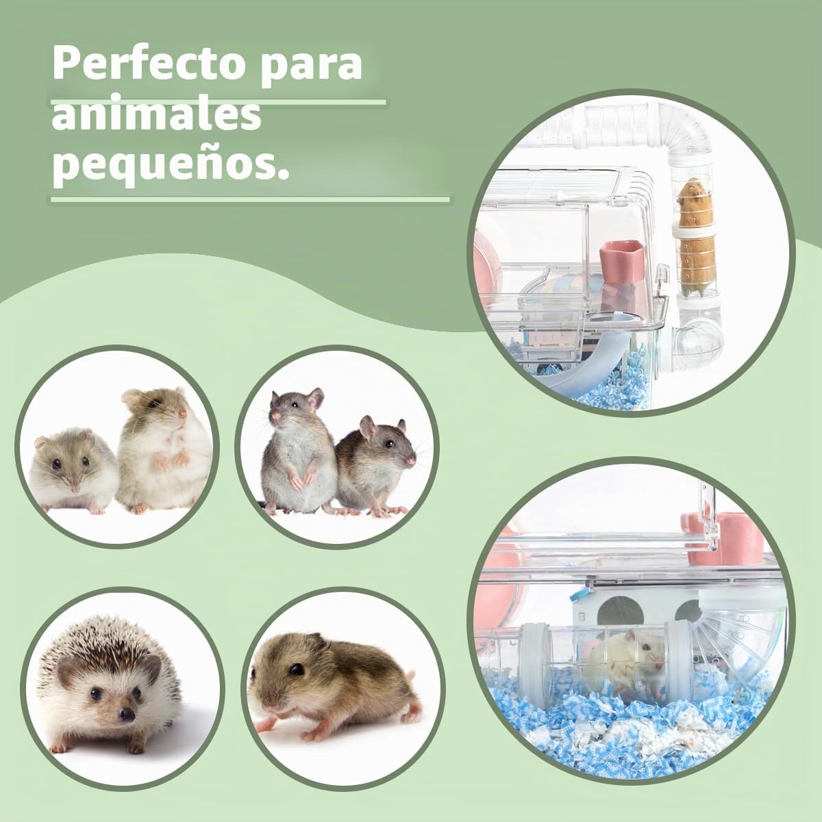2 kits de tubos para hámster, túnel de hámster, aventura, tubo externo, conexión transparente, juguete para jaula, accesorio para hámsters, ratones, animales pequeños, deportes, espacio de expansión