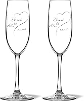 Vista 12 de Copas de champán personalizadas para boda, copas de brindis de aniversario, copas de boda, señor y señora, regalo de boda, copas de copas de champán