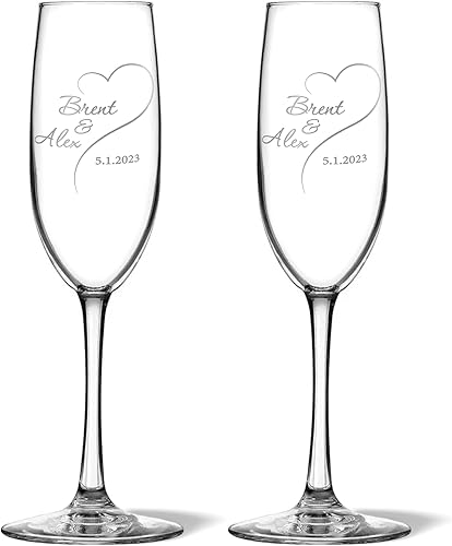 Copas de champán personalizadas para boda, copas de brindis de aniversario, copas de boda, señor y señora, regalo de boda, copas de copas de champán