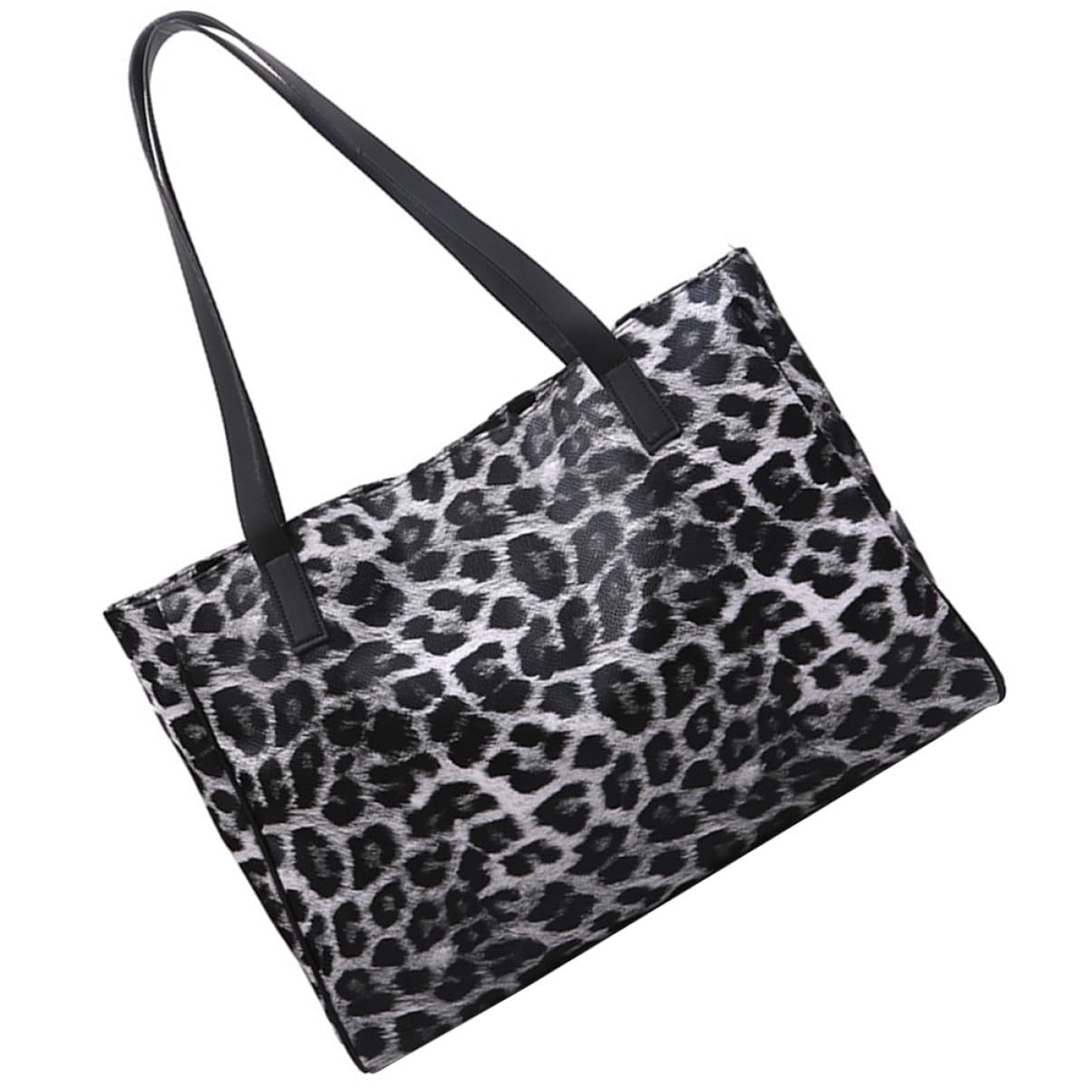Ipetboom Bolso Hombro para Mujer Estampado de Leopardo, Gran Capacidad, Reutilizable y Material Pu, Adecuado para Uso Casual y Almacenamiento Diario