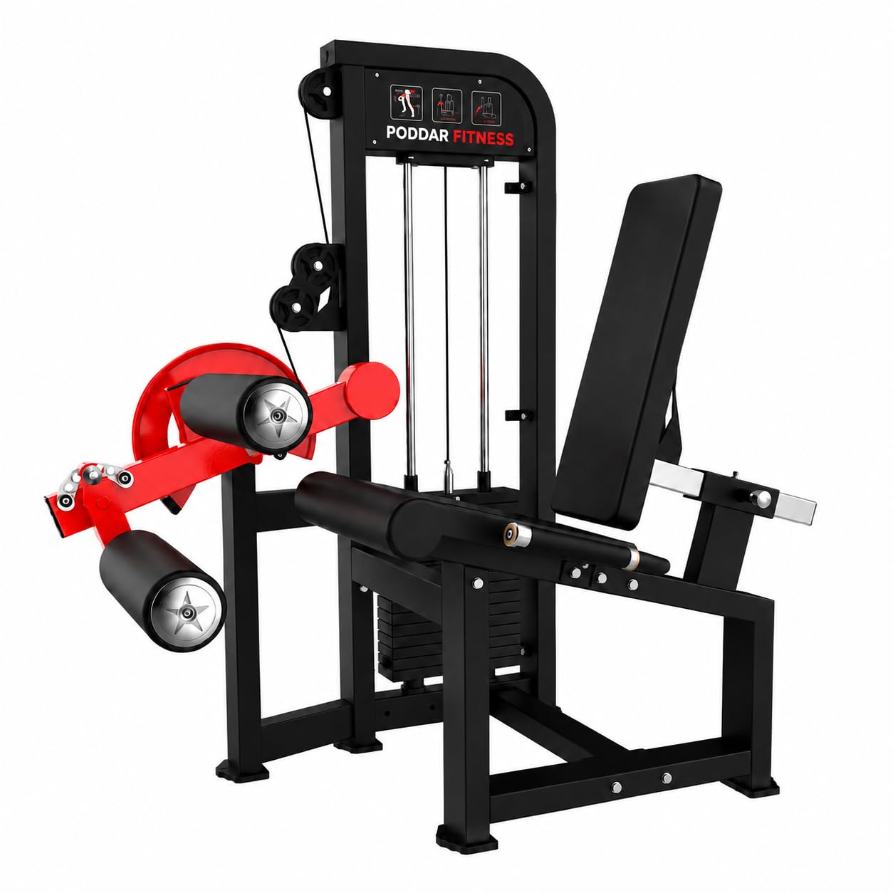 Imported PODDAR FITNESS PF-LCLE-100 Commercial Series Leg Curl & Leg Extension Machine | Heavy Duty Weight Stack Strength Training Equipment | Professional Commercial Fitness Machine-picture-18