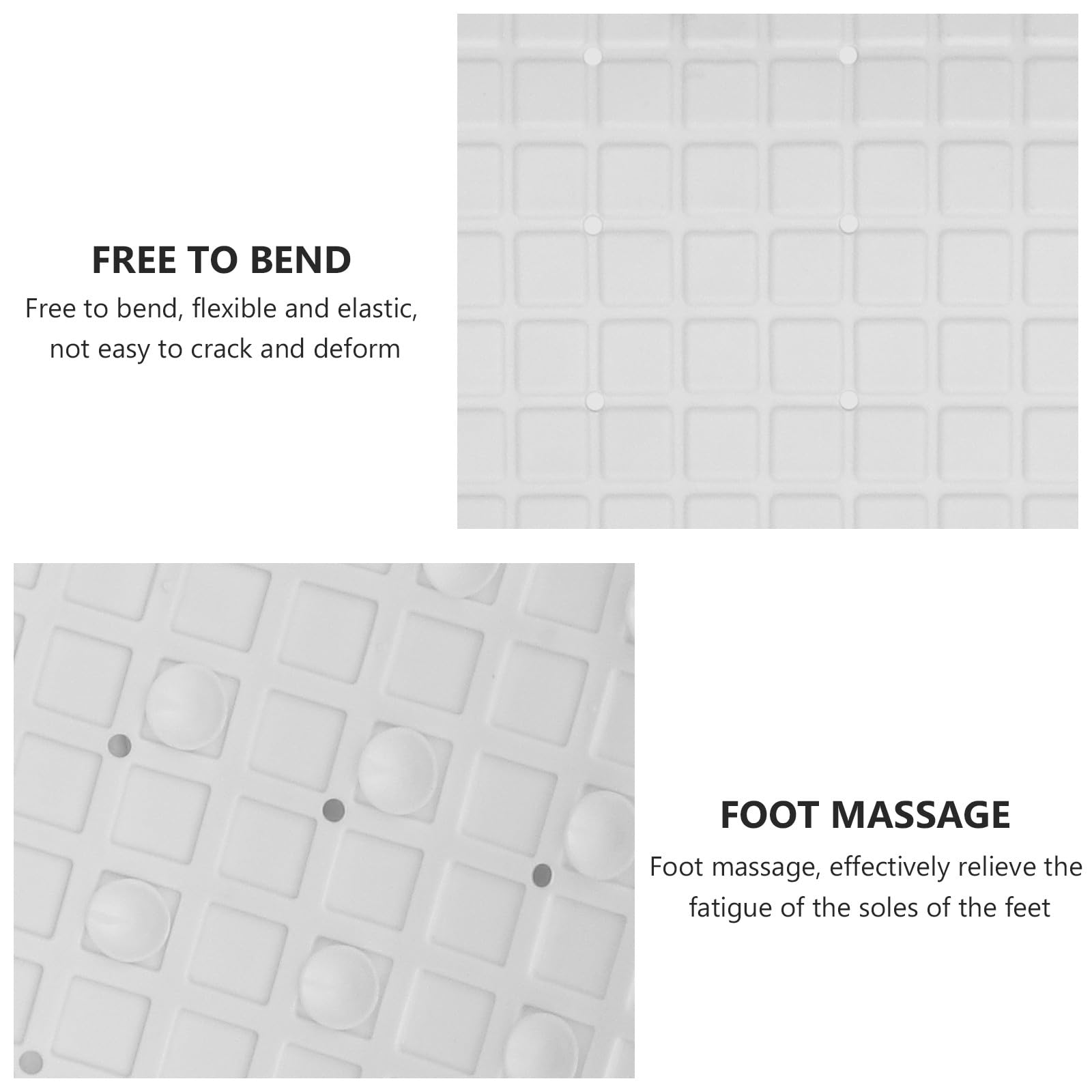 Ipetboom Tapis de Salle de Bain Antidérapant à Ventouse PVC Absorbant Lavable pour Salle de Bain Cuisine