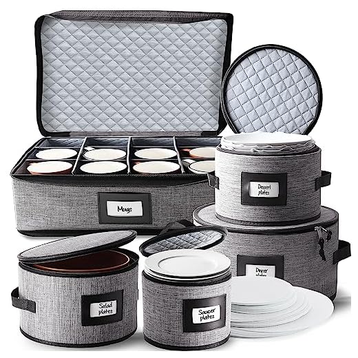 Are plates allowed in hand luggage Protective Fine China Storage Containers Set