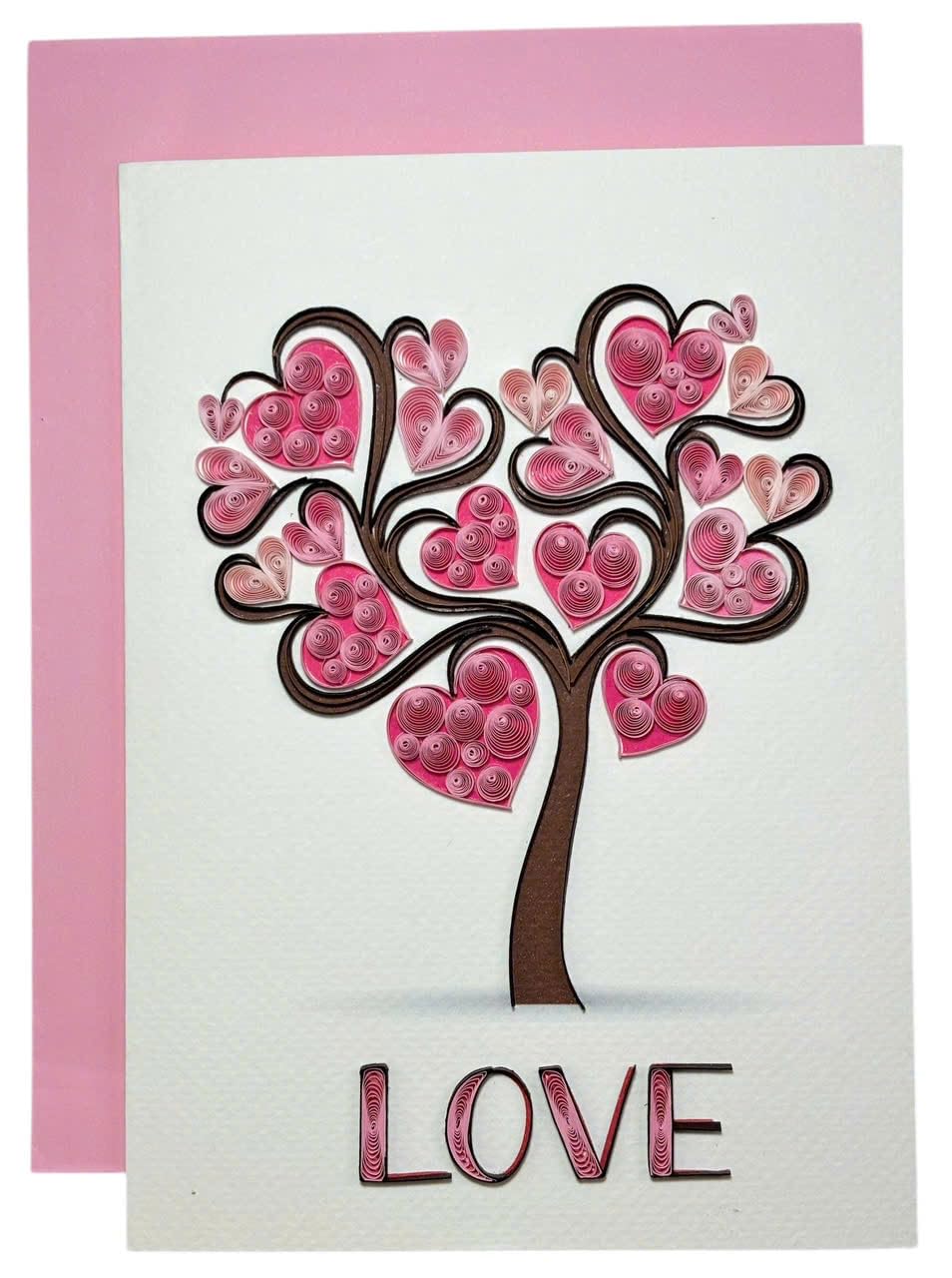 Tarjeta de felicitación hecha a mano, regalo para marido, esposa, novio, novia o mamá, para aniversario, día de San Valentín o momentos especiales, interior en blanco, incluye sobre.