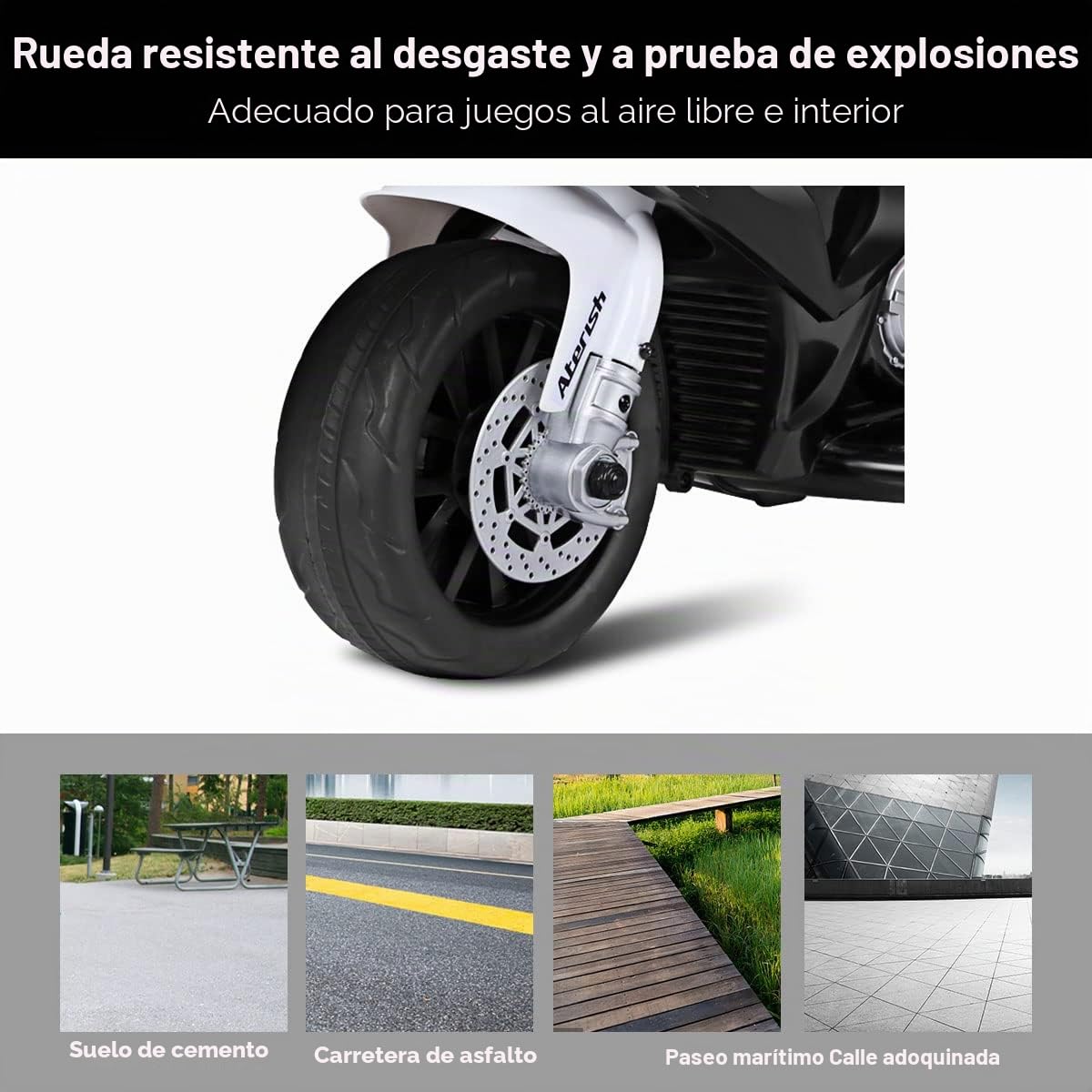 GOPLUS BMW Moto Electrica para Niños de 18-36 Meses con Batería 6V, Motocicleta Eléctrica con Luces y Música, Ruedas de Apoyo, Velocidad 3KM/H, Vehículos Eléctricos de Carga Máxima 20KG (Negro)