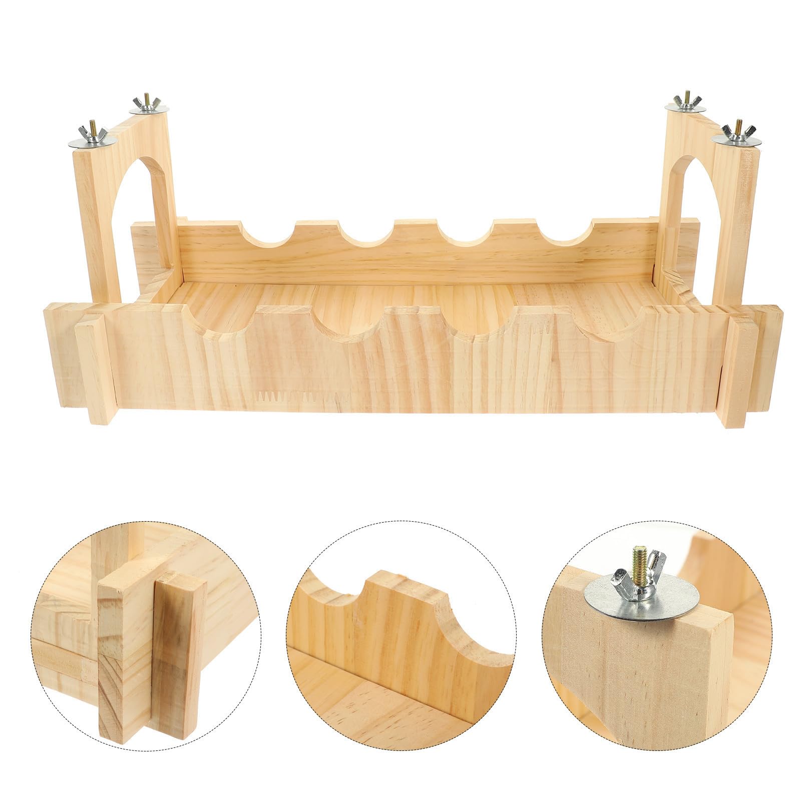 Holibanna Haustier Hängebrücke aus Holz für Meerschweinchen und Hamster mit Kletter und Laufübung im Käfig