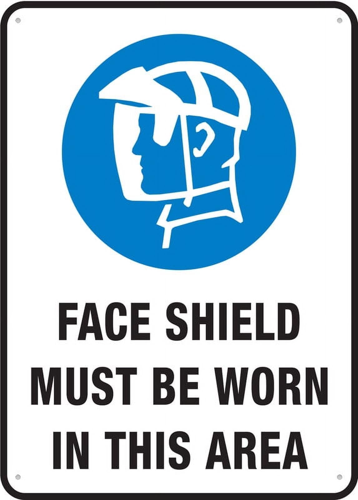 Peiyeety A04 Must Be Worn In This Area Warning Tin Sign Home Kitchen Farm Garden Garage Wall Decor 12X16 Inches