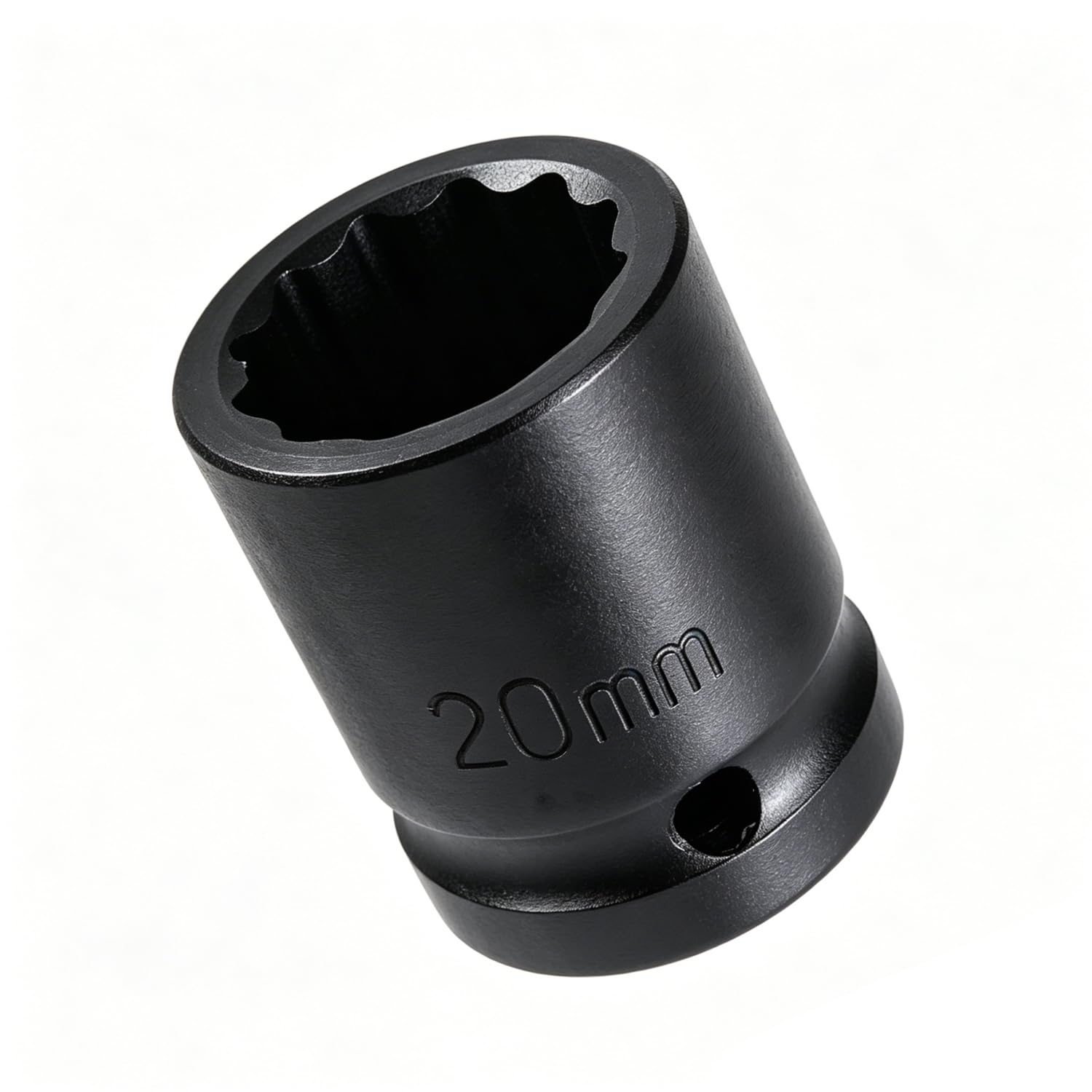 Juttzzei 1/2 Inch Drive 20mm Impact Socket 12-Point, Premium Cr-MO Steel 20mm Shallow Impact Socket Nut Driver Wrench for Auto Repair