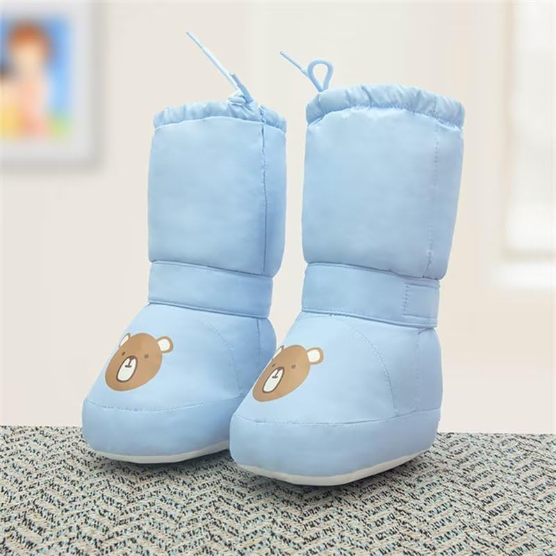 Infant Boy Girl Warm Cartoon Ankle Bootie for Indoor Home Walking2