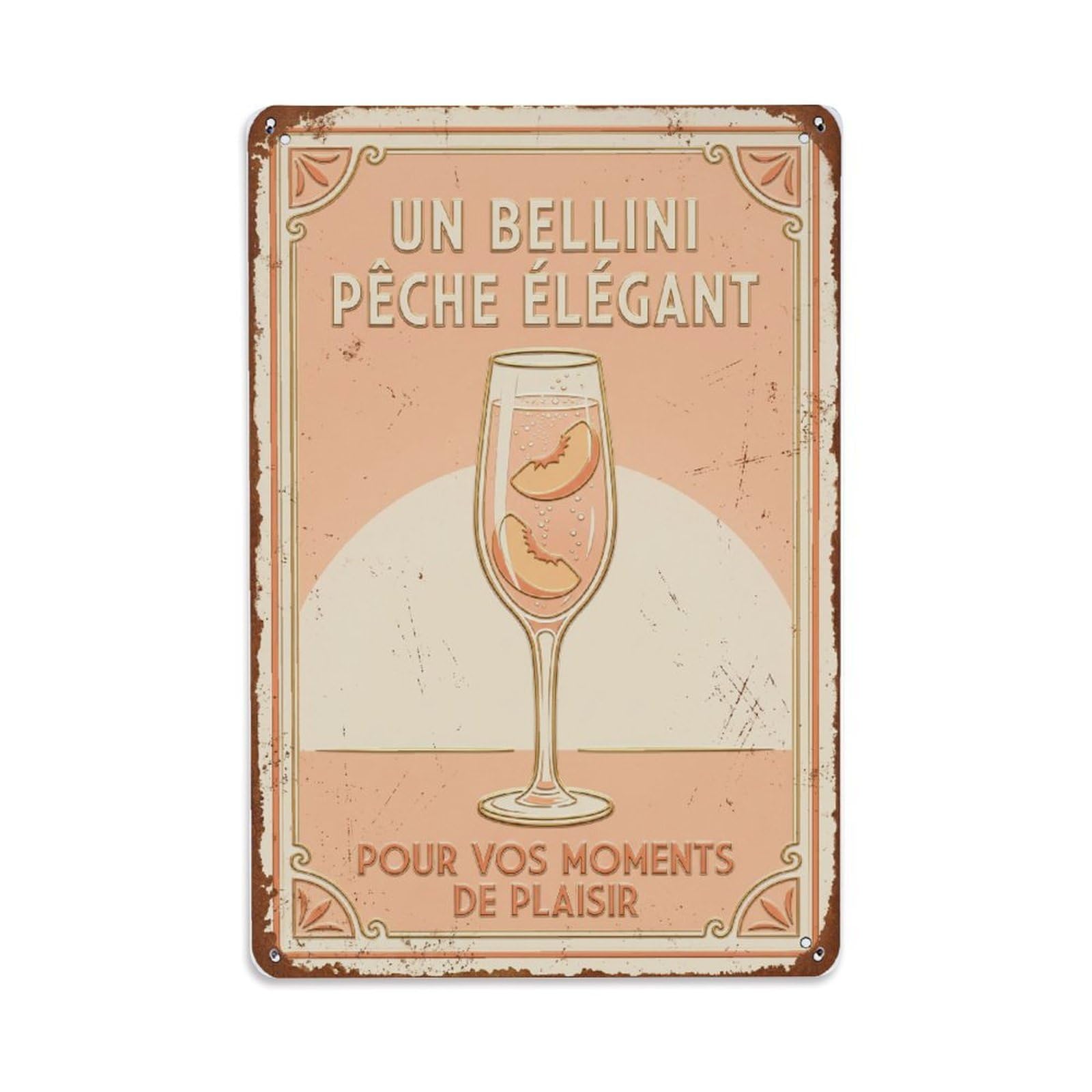 Bellini Evening Entertainment Metal Tin Sign Plaque Wall Decor for Cafe, Club Bar, Office, Home Garden Metal Poster 8x12Inch