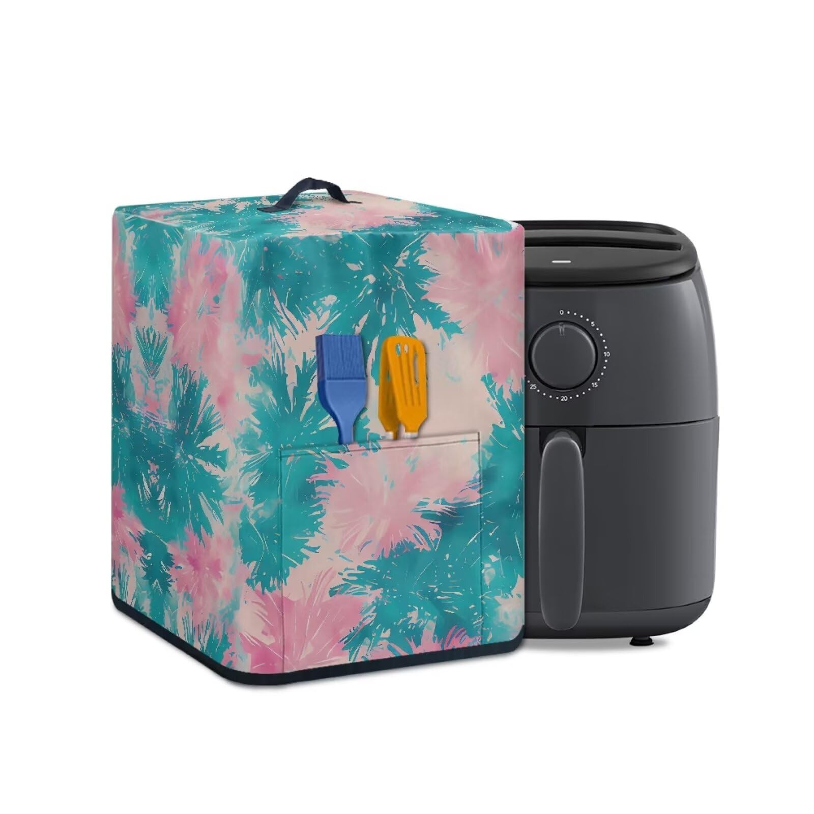 Kitchen Appliance Covers Kitchen Accessories Scratch-proof Washable Air Fryer Cover with Pocket Kitchen Small Appliance Covers Protector Pink