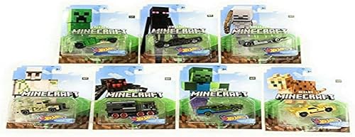 Miniatura 2 de Hot Wheels Juego completo de 7 personajes de videojuegos de Minecraft de 2020 1:64