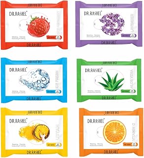 DR.RASHEL Pack of 6 Face Wipes, Boosts Skin Oxygen, Clear Dirt, Remove Makeup, Gives Fresh and Glowing Skin. Strawberry, L... Price In India