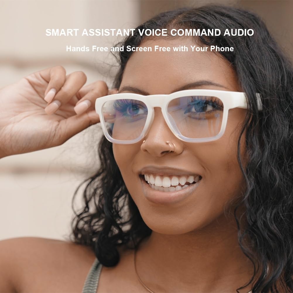 OhO Smart Glasses,32G MP3 Bluetooth Sunglasses with Open Ear Speaker Headphone, Indoor&Outdoor Sports,Polarized UV Protection,For Men Women