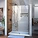 DreamLine Unidoor 47-48 in. W x 72 in. H Frameless Hinged Shower Door with Support Arm in Satin Black, SHDR-20477210C-09