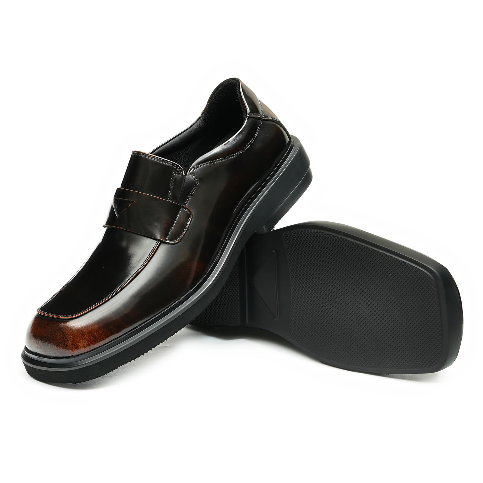Mocasines Formales Negocios para Hombres Loafers en Cuero Genuino Transpirables Zapatos Bajos Cómodos Slip On