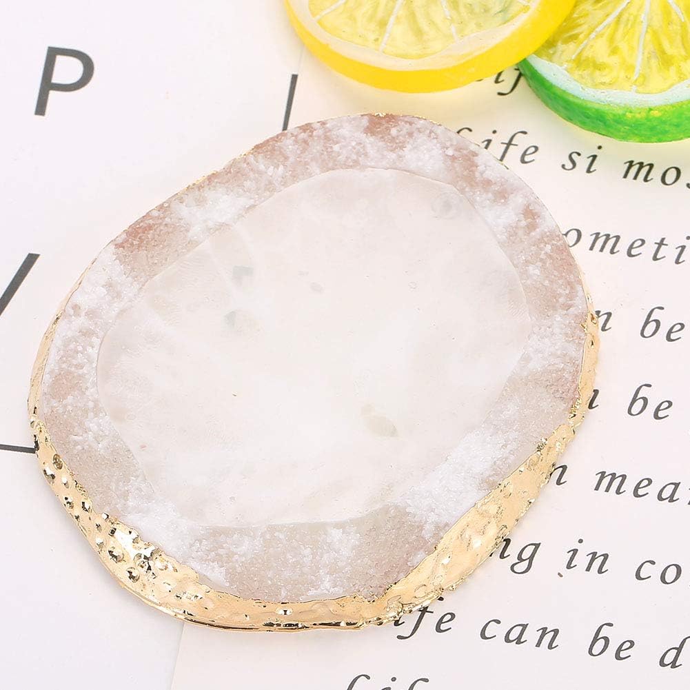 Mix Palette, Resin Nail Art Palettes Drawing Plates Manicure Display Tools for Women Golden Resin Stone Paint Drawing Color Dish Manicure Nail DIY Tool(white)