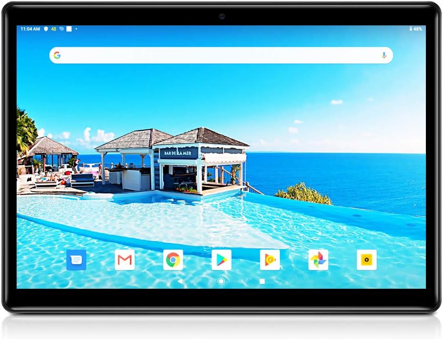 KONSIKING Android Tablet 10.1 inch,4GB RAM,64GB ROM,Octa-Core Processor,8000mAh Battery,8MP Rear Camera,4G LTE Dual SIM,GPS,Metal body,USB Type-C Charging (Black)