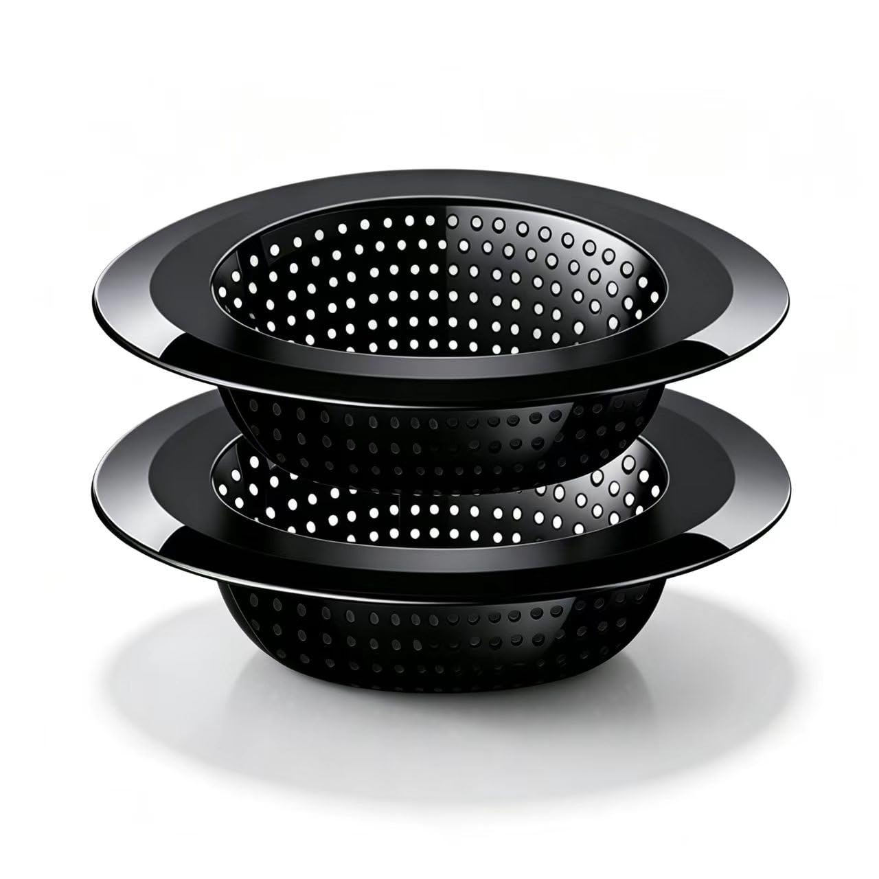 Kitchen Sink Plug Strainer, Kitchen with Large Wide Rim 4.5" Diameter, Sink Filter Strainer with 3" Basket Sink Food Catcher (2Pc)