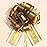 HSXJJ 6 Pieces Large Pull Bows,Gold Gift Bow,6 inches,Christmas, Party Birthday Gift Wedding Ribbon Bows for Wrapping Boxes or Flower Decorations, Valentine\'s Day Gift Decorations(Gold)