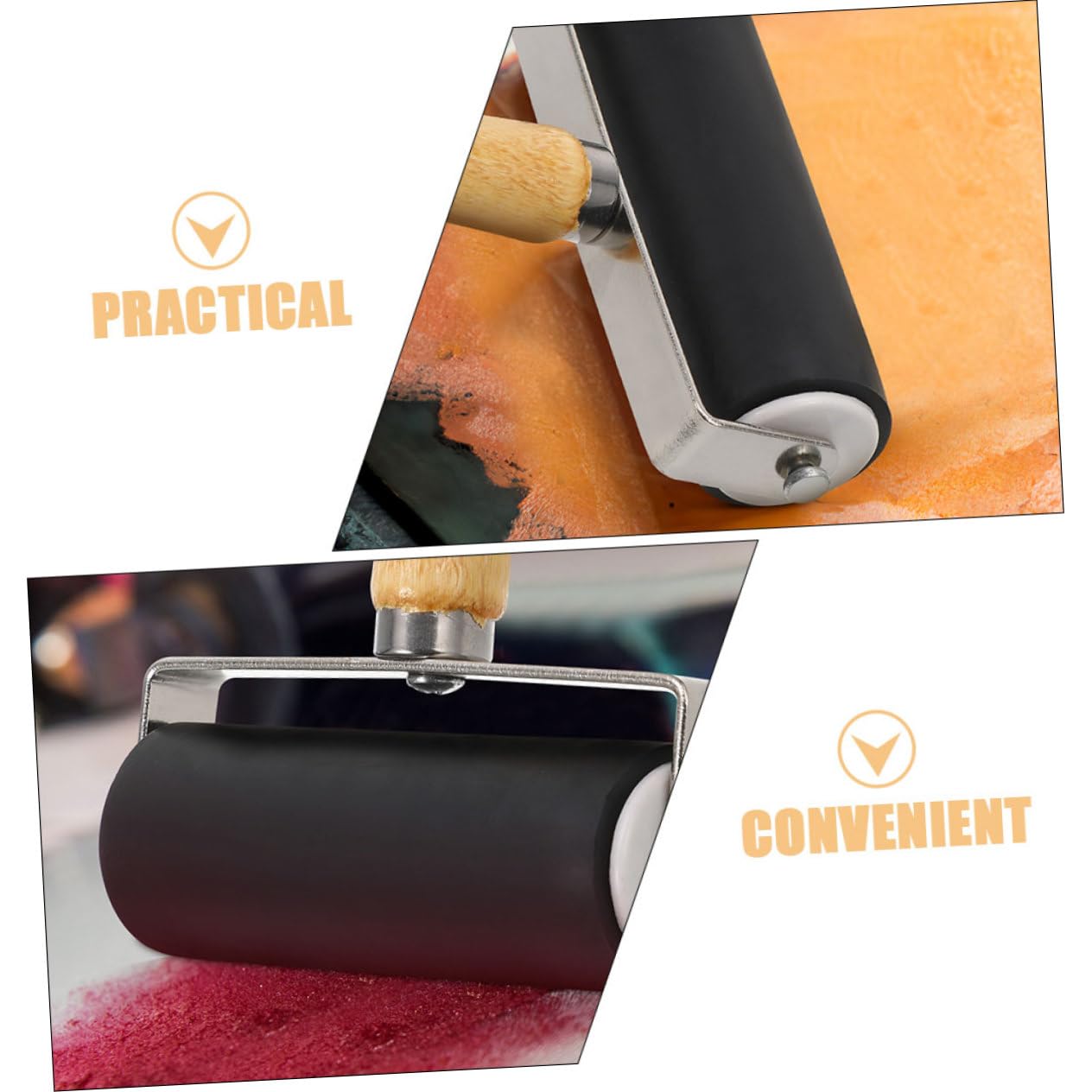 Housoutil 4piezas Rodillos De Plástico Multifuncional Para Impresión y Estampación Rodillos Para Manualidades y
